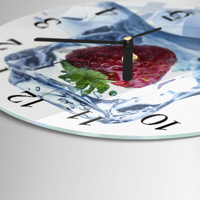 Wanduhr rund Erdbeereis