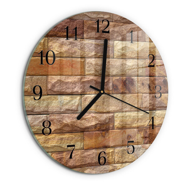 Wanduhr rund Ziegel