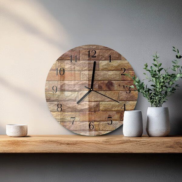 Wanduhr rund Ziegel