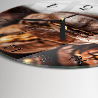 Wanduhr rund Kaffeebohnen