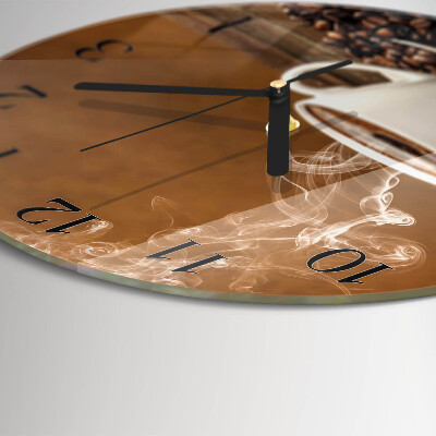 Wanduhr rund Kaffee