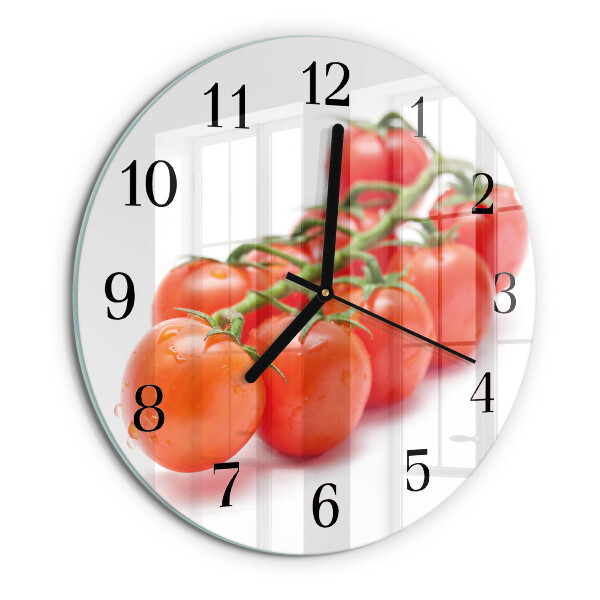 Wanduhr rund Tomaten