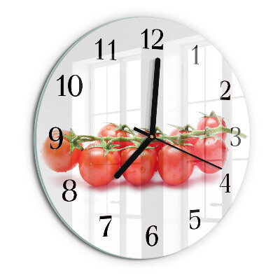 Wanduhr rund Tomaten