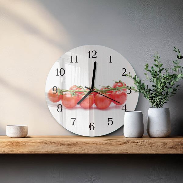 Wanduhr rund Tomaten