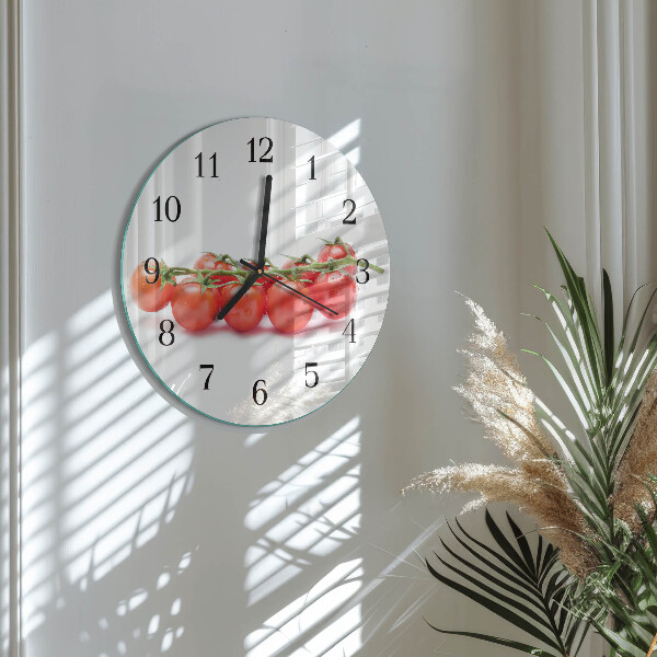 Wanduhr rund Tomaten