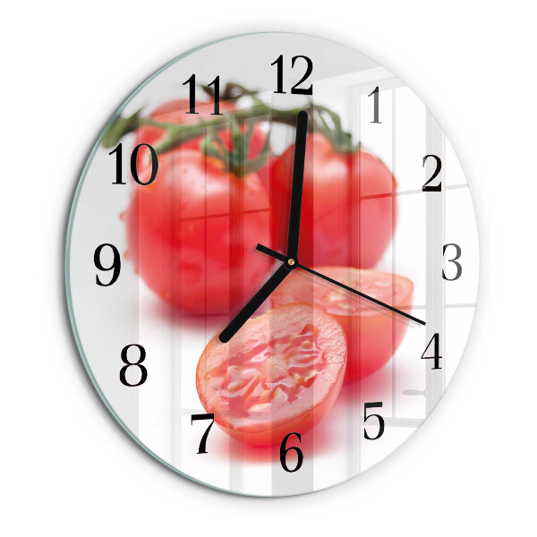 Wanduhr rund Tomaten