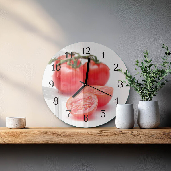 Wanduhr rund Tomaten