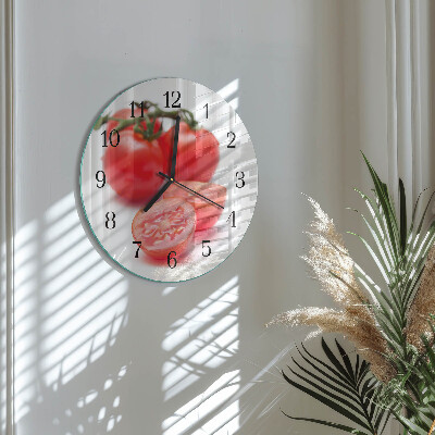 Wanduhr rund Tomaten