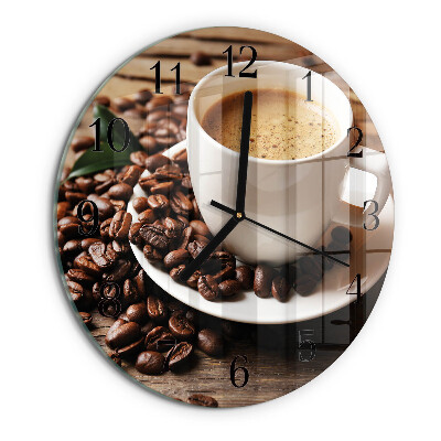 Wanduhr rund Kaffee