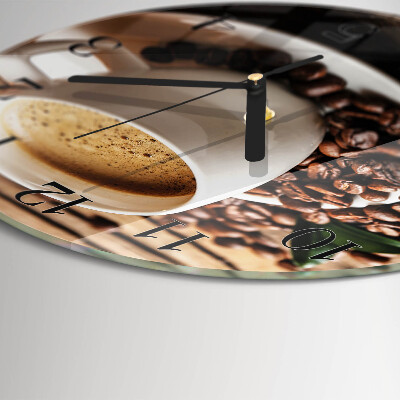 Wanduhr rund Kaffee