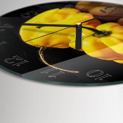 Wanduhr rund Pfeffer