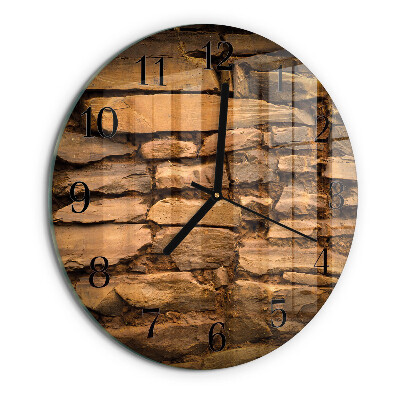 Wanduhr rund Steine