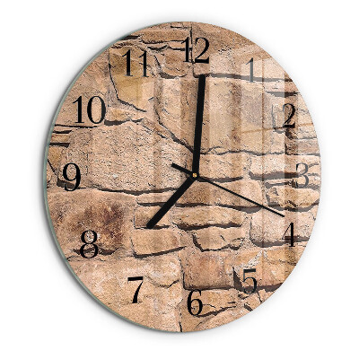 Wanduhr rund Steine