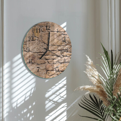 Wanduhr rund Steine
