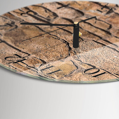 Wanduhr rund Steine