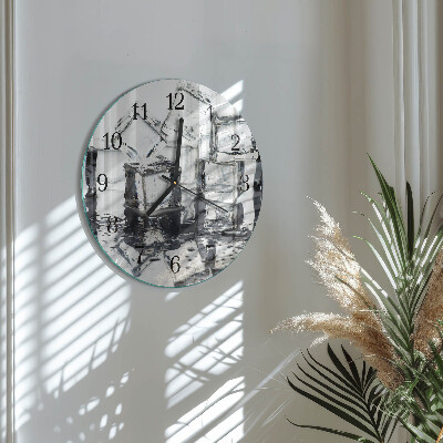 Wanduhr rund Eis