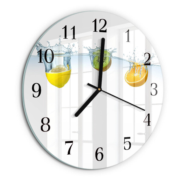 Wanduhr rund Kiwi