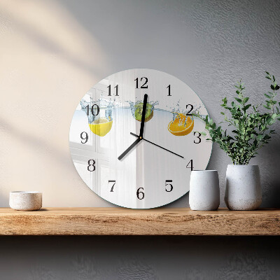 Wanduhr rund Kiwi