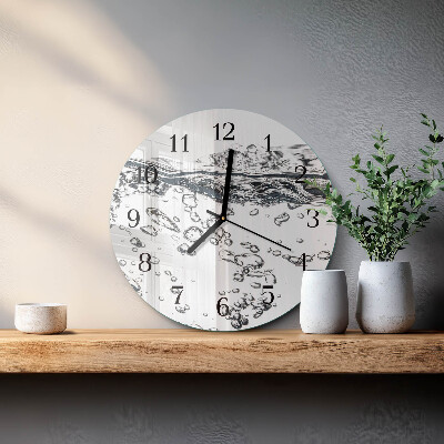 Wanduhr rund Wasser
