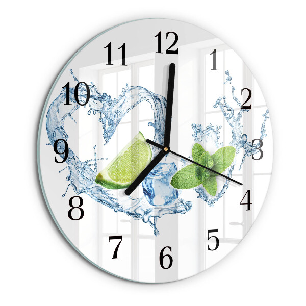 Wanduhr rund Minze