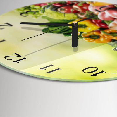 Wanduhr rund Gemüse