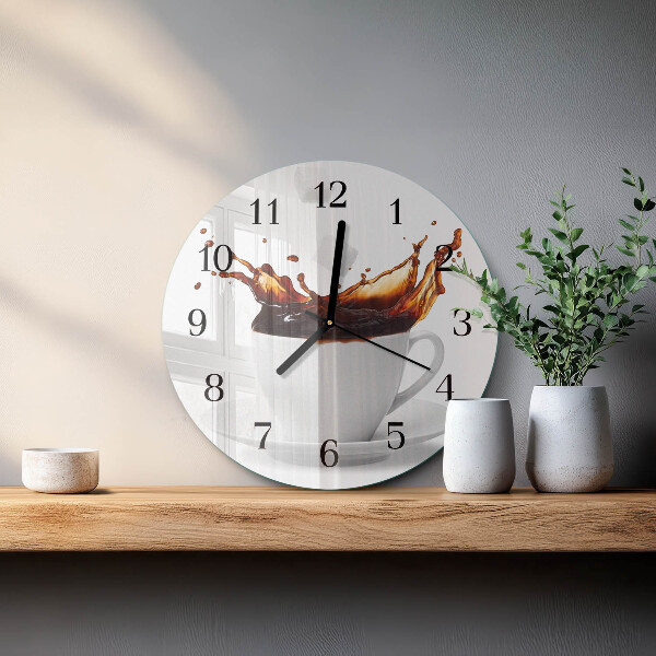 Wanduhr rund Kaffee