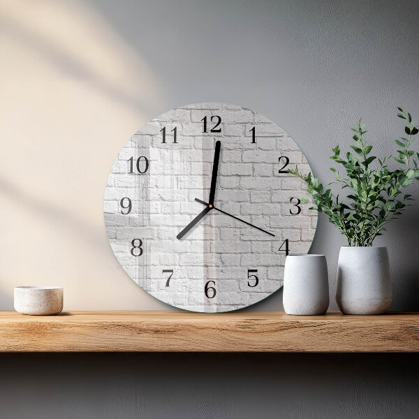 Wanduhr rund Ziegel