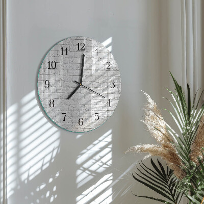 Wanduhr rund Ziegel