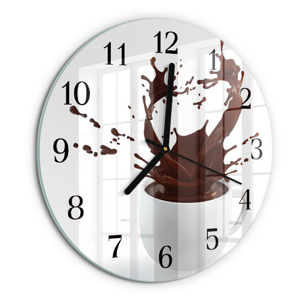 Wanduhr rund Kaffee