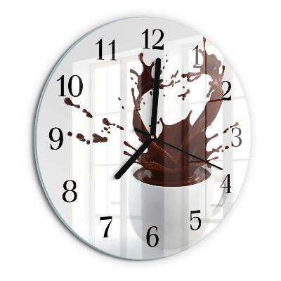 Wanduhr rund Kaffee