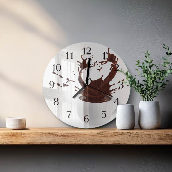 Wanduhr rund Kaffee