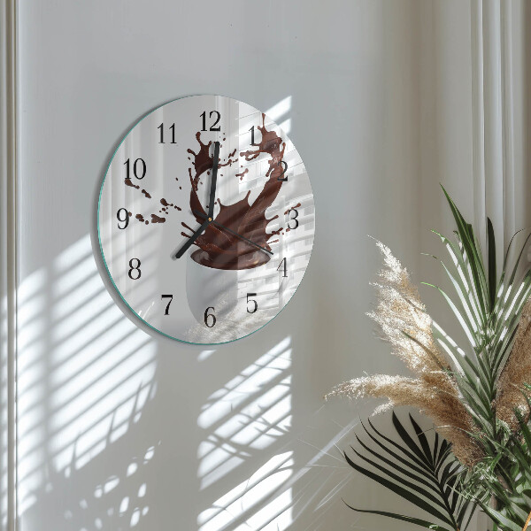 Wanduhr rund Kaffee