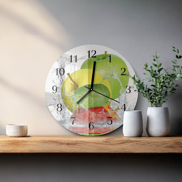 Wanduhr rund Apfel