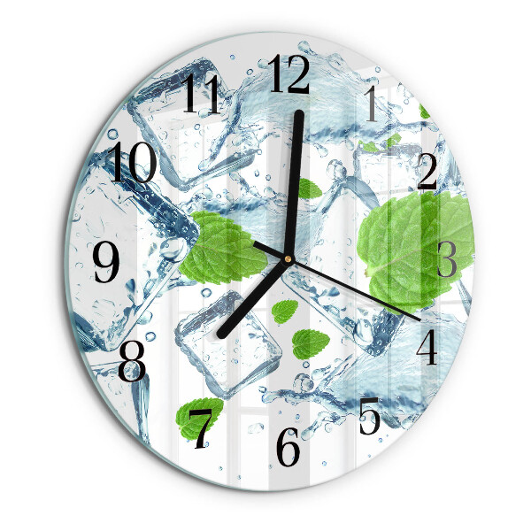 Wanduhr rund Eisminze