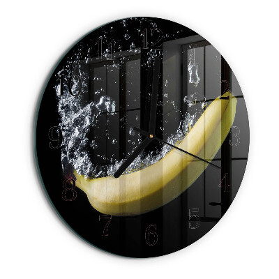 Wanduhr rund Banane