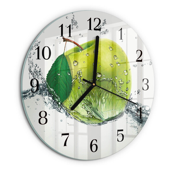 Wanduhr rund Apfel