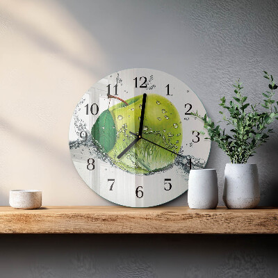Wanduhr rund Apfel