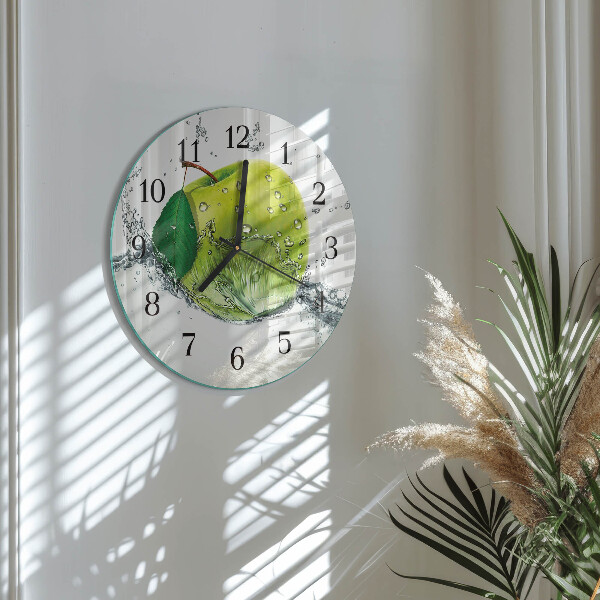 Wanduhr rund Apfel