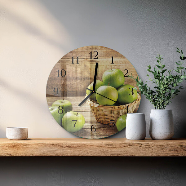 Wanduhr rund Apfel