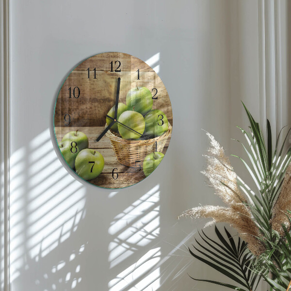 Wanduhr rund Apfel