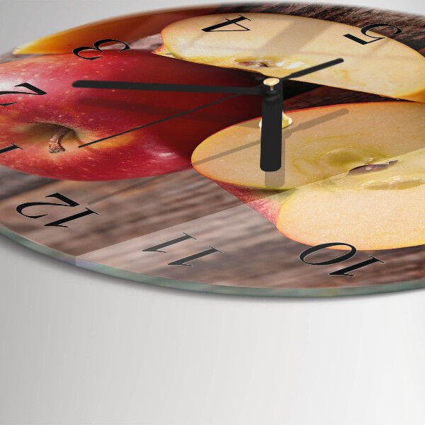 Wanduhr rund Apfel