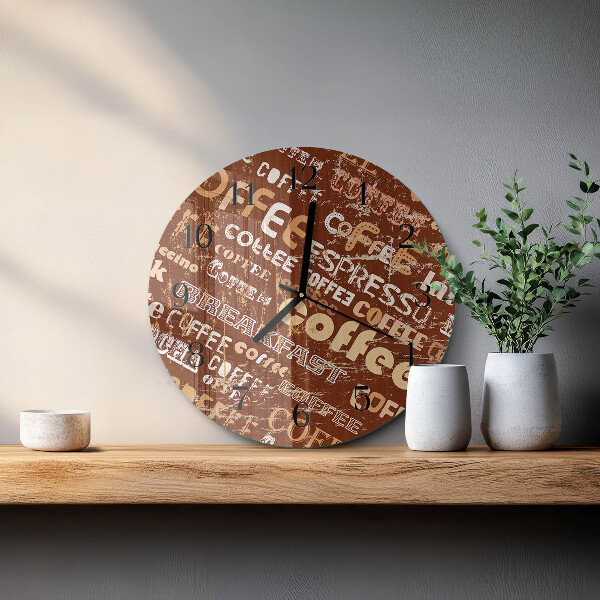 Wanduhr rund Kaffee