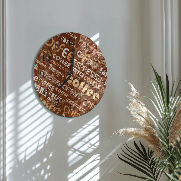 Wanduhr rund Kaffee