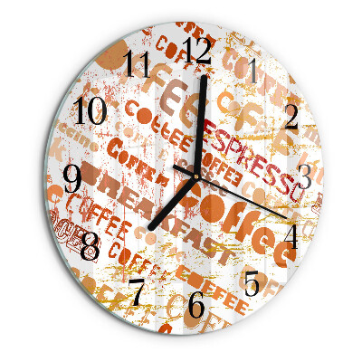 Wanduhr rund Kaffee