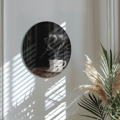 Wanduhr rund Kaffee