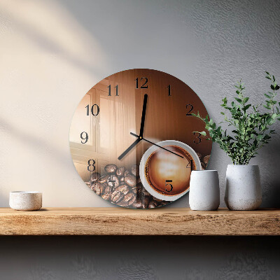 Wanduhr rund Kaffee