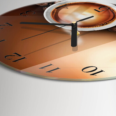 Wanduhr rund Kaffee