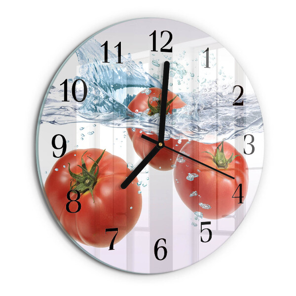 Wanduhr rund Tomaten