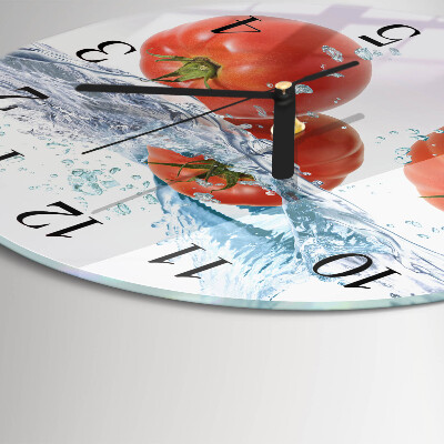 Wanduhr rund Tomaten