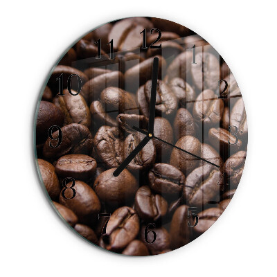 Wanduhr rund Kaffeebohnen